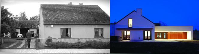 Rozbudowa domu na wsi - przed i po