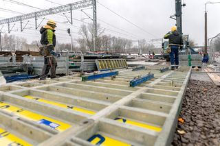 Postęp prac na budowie wiaduktu przy ul. Chełmżyńskiej - styczeń 2025