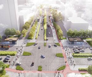Wizualizacja okolic stacji metra M3 Gocław