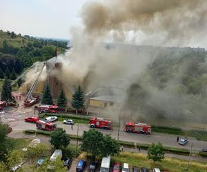 Pożar dachu kościoła św. Floriana w Sosnowcu