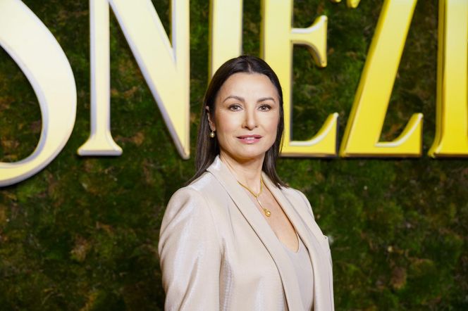 Joanna Brodzik na premierze "Śnieżki"