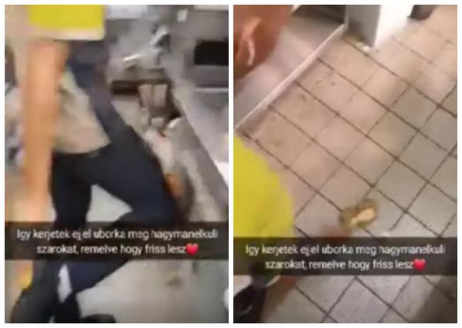 Węgry. Wycierali ser o podeszwę buta. Do sieci trafiło nagranie! McDonald's zwolnił pracowników