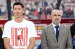 Robert Lewandowski na meczu Polska - Mołdawia
