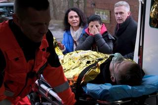 M jak miłość odc. 1736. Piotrek (Marcin Mroczek), Kinga (Katarzyna Cichopek), Marysia (Małgorzata Pieńkowska), Artur Rogowski (Robert Moskwa)