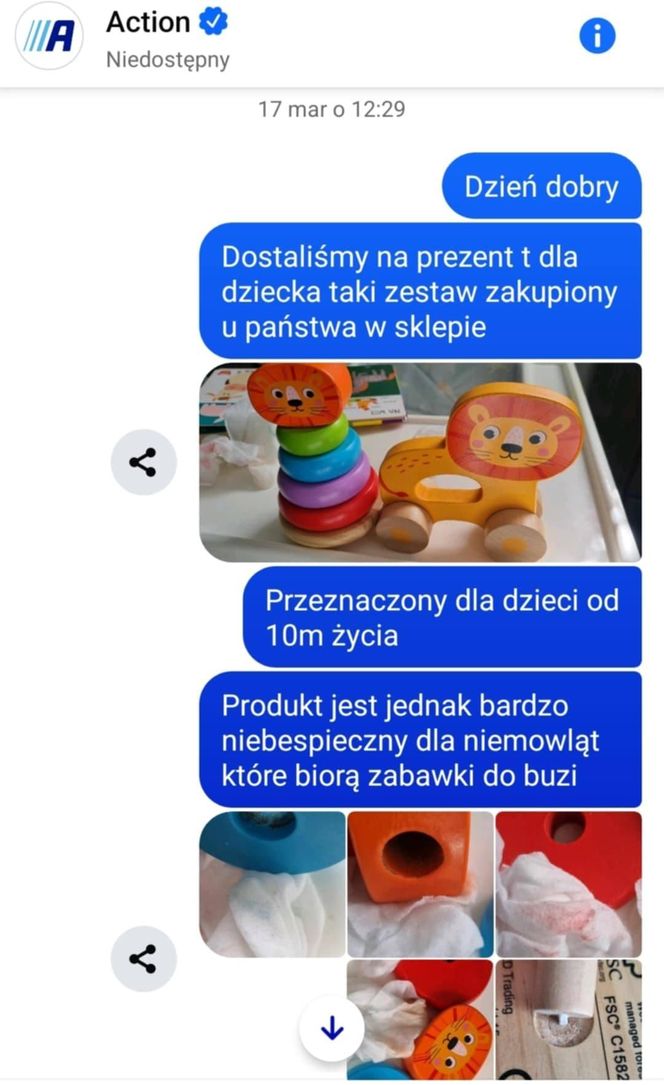 Zabawka z Action z odpryskującą farbą