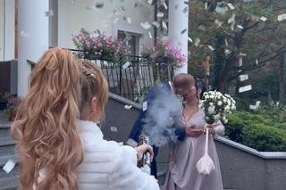 Marianna Schreiber na ślubie mamy