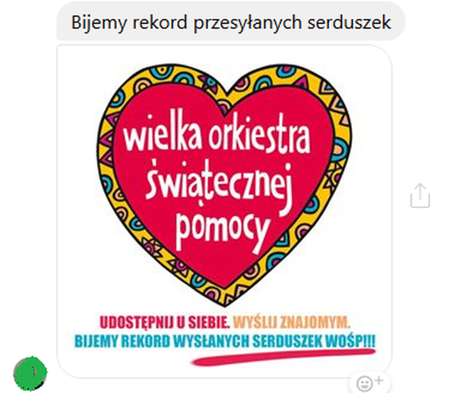 Łańcuszek WOŚP na Facebooku