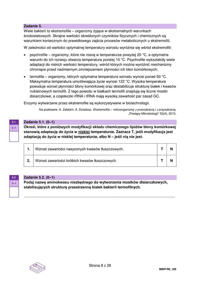 MATURA BIOLOGIA ROZSZERZONA FORMUŁA 2024