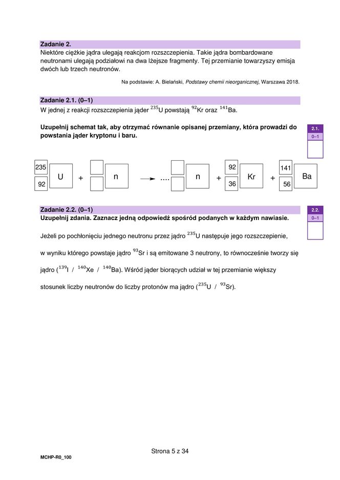 Matura chemia 2025: Odpowiedzi i arkusze CKE [16.05.2025] nowa formuła 2023