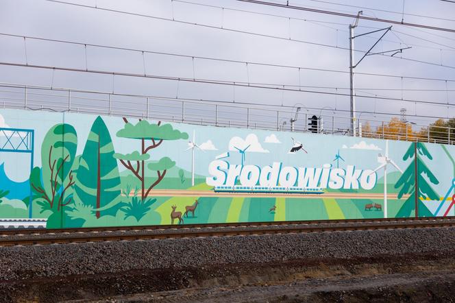 300-metrowy mural przy stacji Warszawa Zachodnia