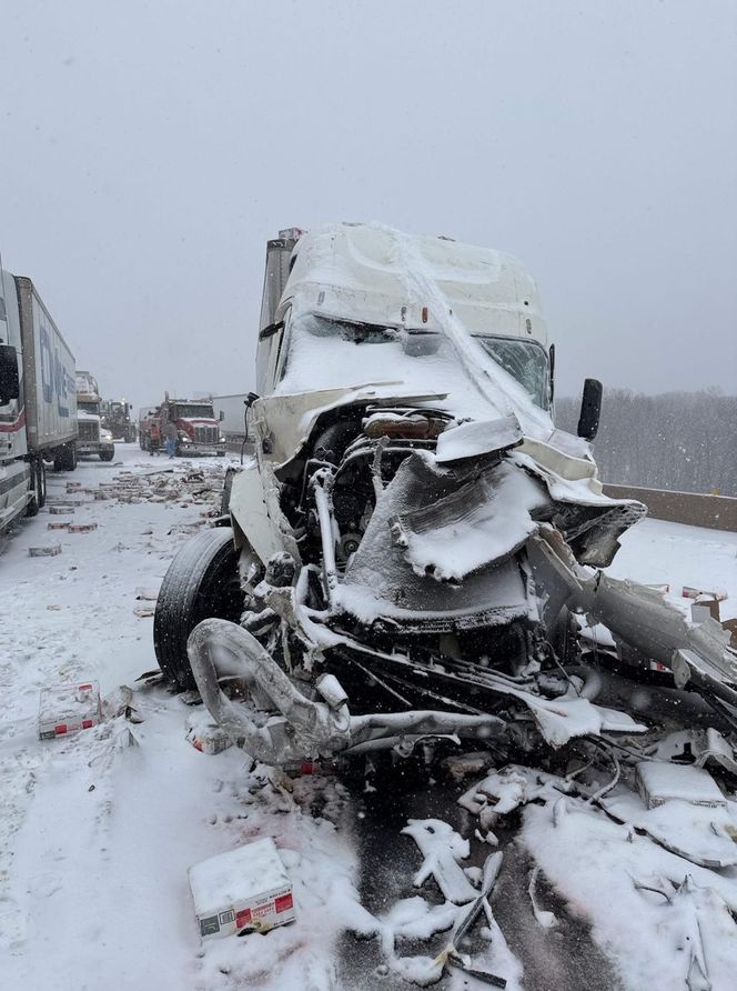 Jajeczna katastrofa na autostradzie