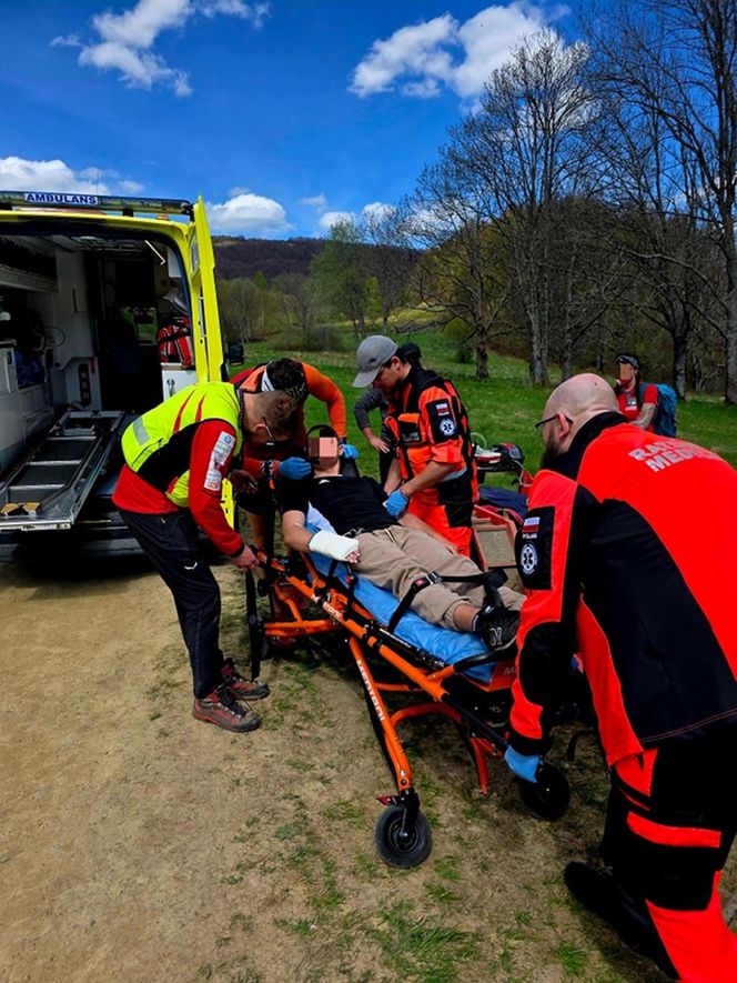 Turysta ukąszony przez żmiję.