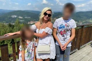 Justyna Żyła z dziećmi