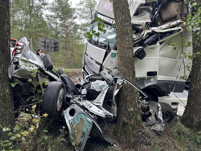 Dramat na dk 62 pod Wyszkowem. Trzy osoby zakleszczone w aucie, wśród rannych 14-latka