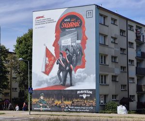 Nowy mural w Białymstoku. Upamiętnił lokalną Solidarność