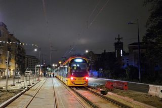 Testy trasy tramwaju do Wilanowa 