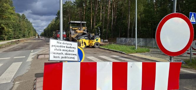 Remont drogi Tychów Stary - Starachowice (październik 2025)