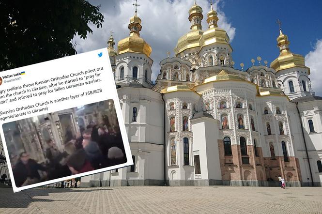 Ukraińcy wyrzucili duchownego z cerkwii bo kazał im się modlić za Putina [NAGRANIE]
