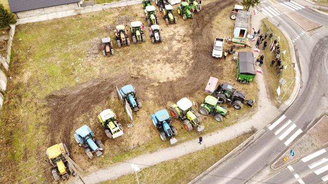 Protest rolników w zielonym miasteczku w Nagłowicach