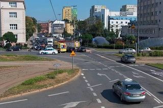 Karambol w centrum Bydgsozczy. Ruch w stronę centrum zablokowany