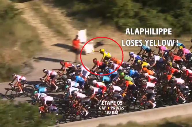 Kolarstwo, Julian Alaphilippe, Tour de France, bidon, wykroczenie