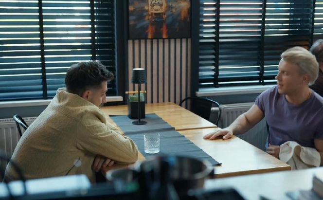 Barwy szczęścia, odcinek 3247. Justin (Jasper Sołtysiewicz), Patryk (Konrad Skolimowski)