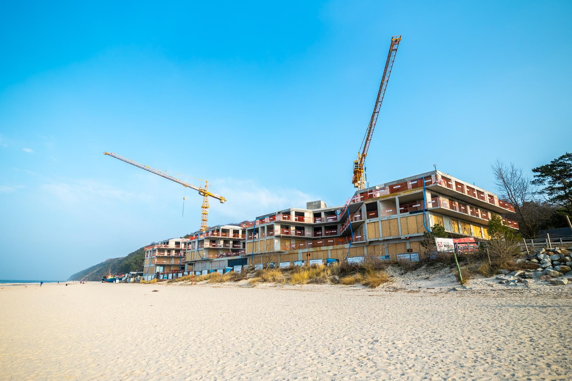 The Sea Resort w Międzyzdrojach podczas budowy