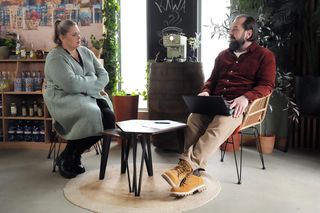 Barwy szczęścia odc. 3218. Aldona (Elżbieta Romanowska), Borys (Jakub Wieczorek)