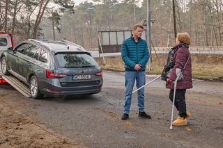 Na Wspólnej odc. 4012. Krystyna Agier (Małgorzata Knothe), Kamil Hoffer (Kazimierz Mazur)