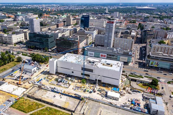 Budowa Muzeum Sztuki Nowoczesnej i placu Centralnego w 2023 r.