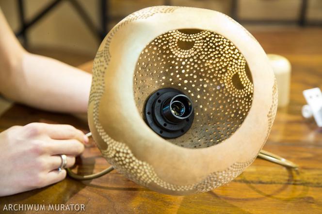 Lampa z tykwy DIY