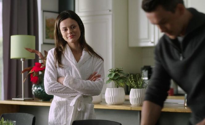 	M jak miłość odc. 1853. Kasia (Paulina Lasota), Jakub Karski (Krzysztof Kwiatkowski)