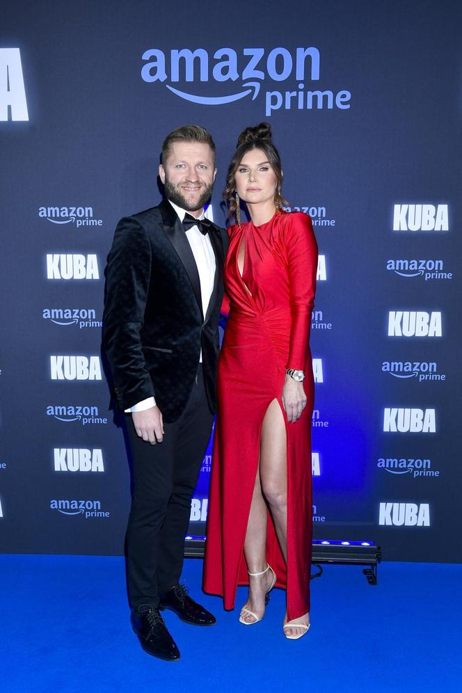 Jakub Błaszczykowski z żoną na premierze filmu "Kuba"