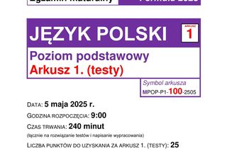 Matura 2025: polski. Arkusze CKE i odpowiedzi. Poziom podstawowy [Formuła 2023] 5.05.2025