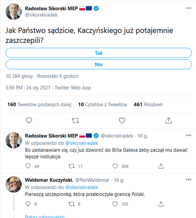 Radosław Sikorski na Twitterze