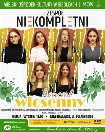 Wiosenny koncert zespołu Niekompletni w Siedlcach