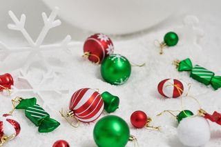 Zielone ozdoby choinkowe