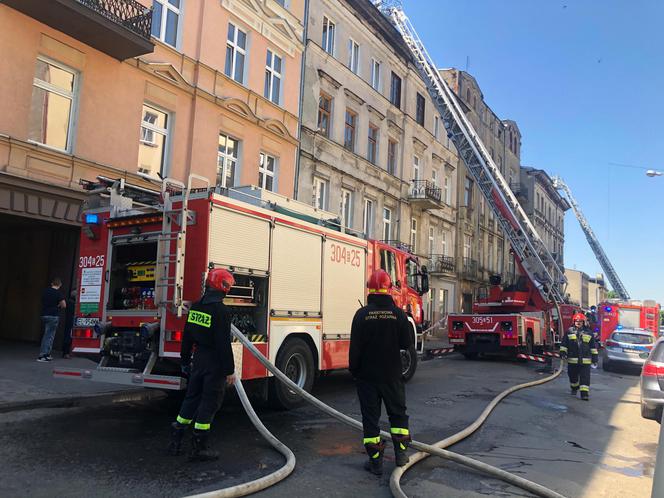 Pożar na Zarzewskiej w Łodzi