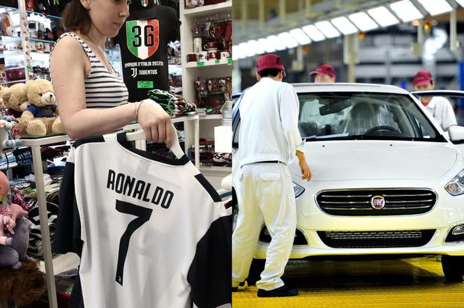 Koszulka z Cristiano Ronaldo w Juventusie i fabryka Fiata