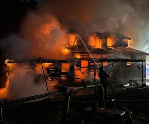 Pożar w stadninie koni w Warszawie