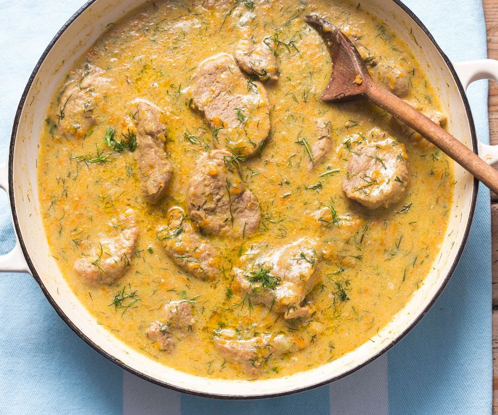 Polędwiczki w sosie koperkowym