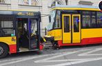 Zderzenie tramwajów i autobusu w Warszawie 18.11.2025