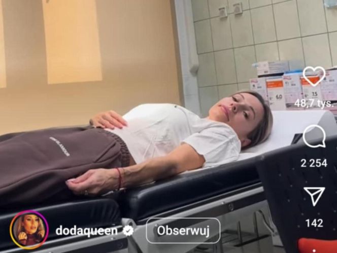 Doda na łóżku w szpitalu