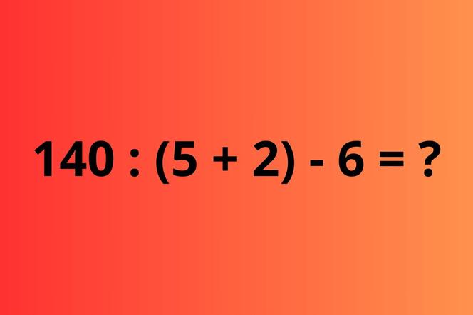 Ta zagadka matematyczna jest wyzwaniem dla wielu osób