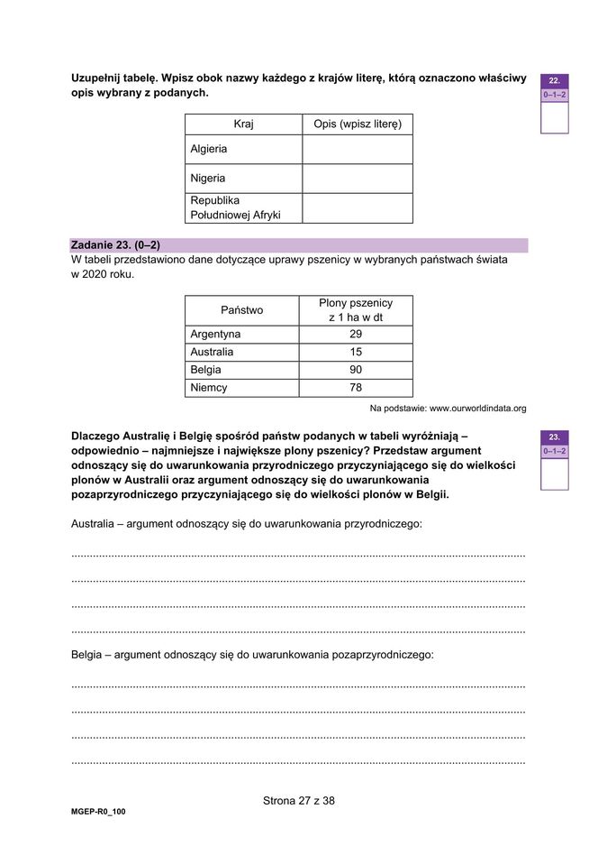 Matura 2025 geografia - odpowiedzi, arkusz CKE  15.05.2025 - Formuła 2023	