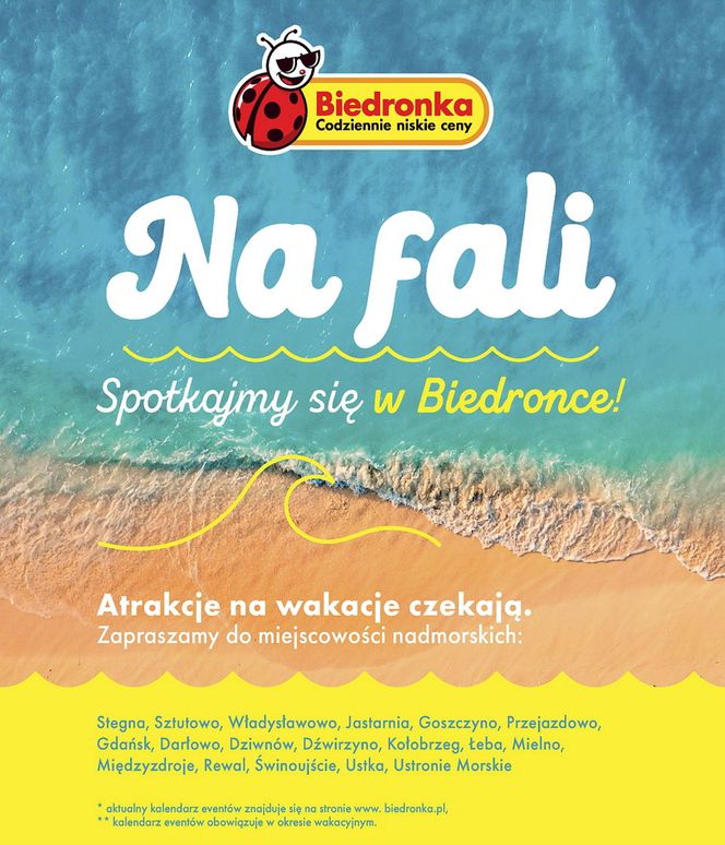 Biedronka na fali