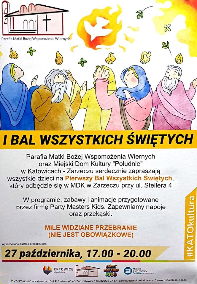 Bal Wszystkich Świętych w MDK w Zarzeczu - niedziela 27 października