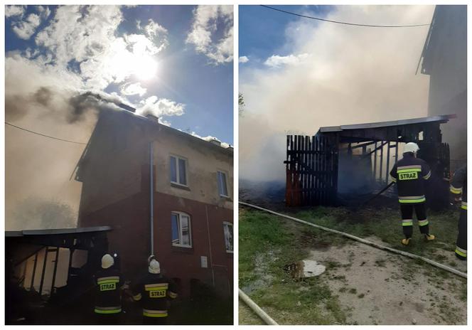 Pożar we wsi Turza Wielka. Poparzone dzieci trafiły do szpitala 