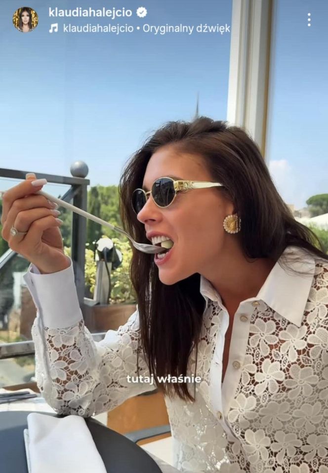 Klaudia Halejcio skrytykowała luksusową restaurację w Rzymie
