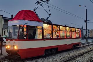 Świąteczny tramwaj na ulicach Gorzowa